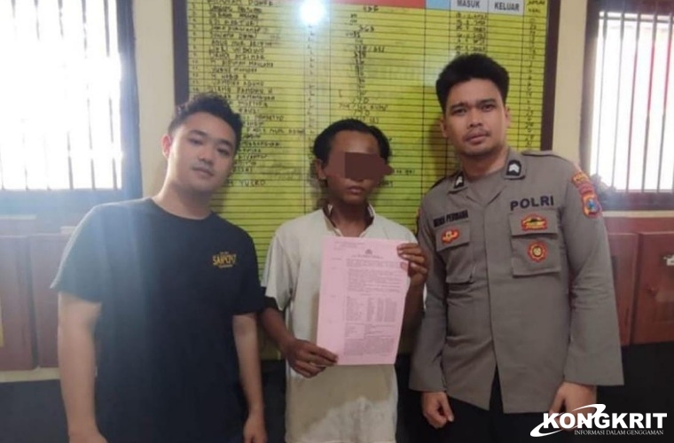 Tersangka MIA alias Soneng saat diamankan polisi