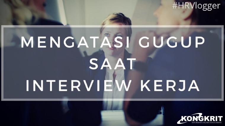 Ilustrasi gugup saat interview kerja.