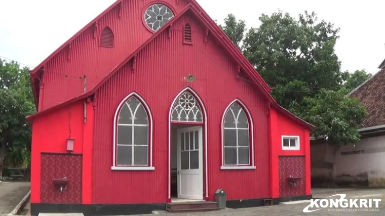 Menakjubkan! Arsitektur Unik Gereja Merah Probolinggo, Kembarannya Cuma ada di Belanda. (Foto : Dok. Istimewa)