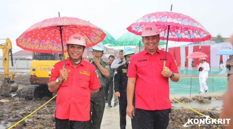 Pimpinan dan Anggota DPRD Dharmasraya Saksikan Groundbreaking Pasar Rakyat Terbesar