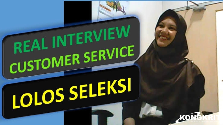 Ilustrasi interview kerja customer service.