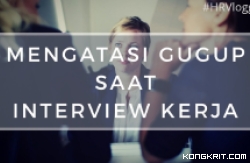 Ilustrasi gugup saat interview kerja.