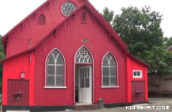 Menakjubkan! Arsitektur Unik Gereja Merah Probolinggo, Kembarannya Cuma ada di Belanda. (Foto : Dok. Istimewa)