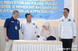 Taat Pajak, Kabupaten Solok Jadi Tercepat Penyelesaian Rekonsiliasi Penyetorna Pajak Semester II di Sumatera Barat