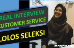 Ilustrasi interview kerja customer service.