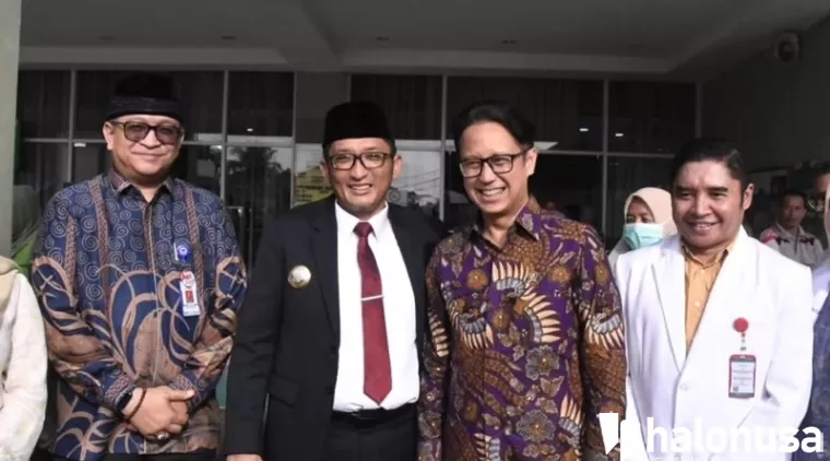 Menteri Kesehatan RI Budi Gunadi Sadikin saat menyambangi RSUD dr. Rasidin Kota Padang, Jumat, (23/2/2024). (Foto: Prokopim Padang)