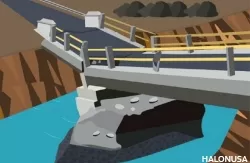 Ilustrasi Jembatan Roboh