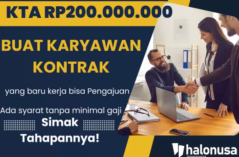 Ilustrasi kredit buat karyawan kontrak (foto: Canva)