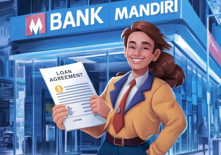 Ilustrasi Pinjaman dari Bank Mandiri (foto: ideogram AI)