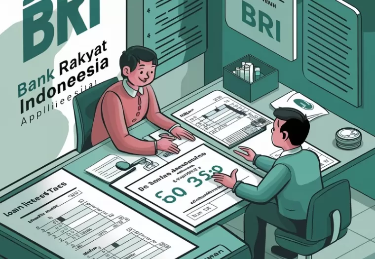 Ilustrasi pinjaman BRI beserta rincian pembayaran bunga (foto: ideogram AI)