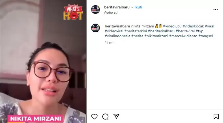 Tangkap layar video viral Nikita Mirzani