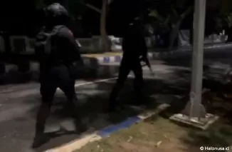 Tangkap Layar Video viral Brimob Serang Polres Tual