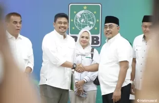 Bobby Nasution saat mendapatkan dukungan Partai PKB untuk maju di Pilgub Sumut