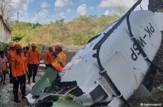 Helikopter Jatuh di Bali (Foto: Basarnas Denpasar)