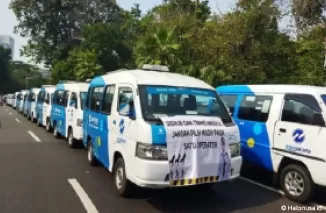 Aksi Sopir Jaklingko di Jakarta (Foto: Kurniawan/Detik.com)