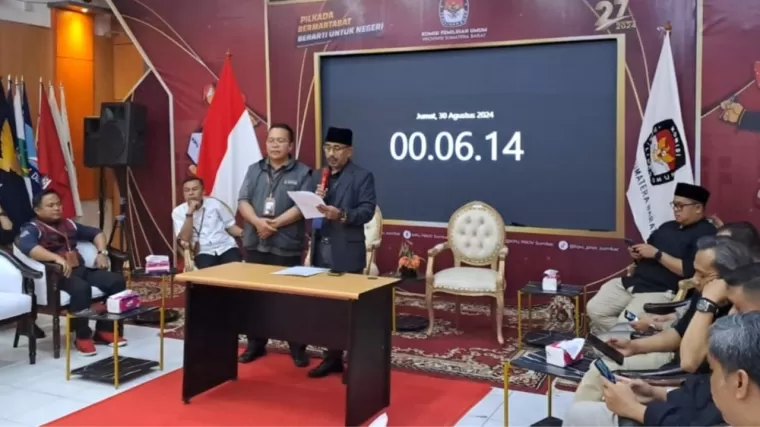 KPU Sumbar Tutup Pendaftaran, Dua Paslon Siap Berlaga di Pilgub November 2024