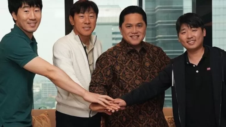 Lama Tak Bersua, Akhirnya Shin Tae-yong Ketemu Erick Thohir Lagi, Ternyata Bahas Ini