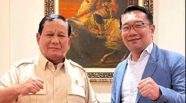 Ridwan Kamil bersama Prabowo Subianto