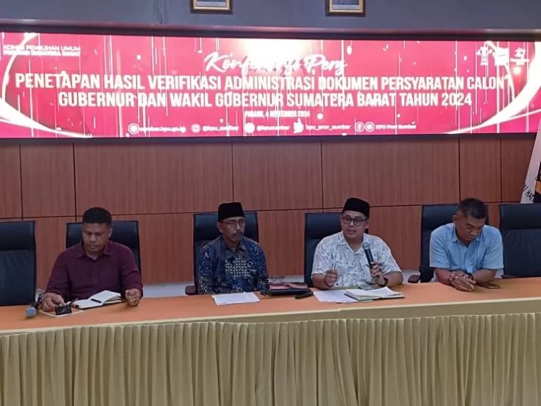 Meskipun Ada Perbaikan, KPU Sumbar Nyatakan Dua Paslon Gubernur Memenuhi Syarat