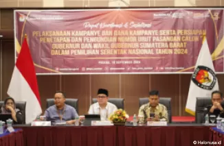 KPU Sumbar Gelar Pengundian Nomor Urut Paslon pada 23 September 2024