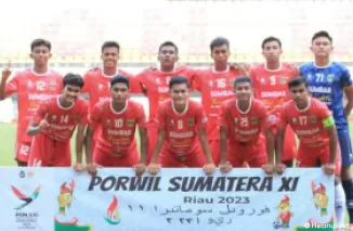 Tim Sepakbola Sumbar di PON XXI Aceh-Sumut 2024. (Foto: Humas KONI Sumbar)