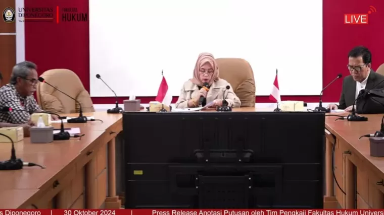 Fakultas Hukum Undip Kaji Kasus Mardani H Maming dan Minta Segera Dibebaskan