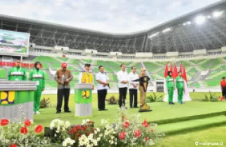 Peresmian Stadion Utama di Sumatera Utara. (Foto: BPMI Setpres)