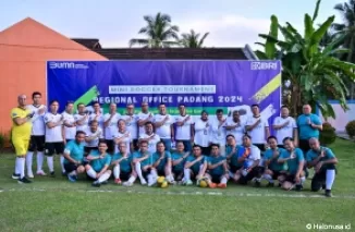 Pembukaan musim olahraga Kick-Off Sepak Bola 2024 oleh BRI Padang. (Foto: Istimewa)