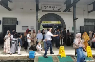 Suasana salah satu stasiun KA yang ada di Sumbar. (Foto: Humas KAI Divre II Sumbar)