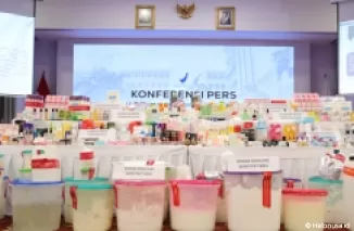 Kosmetik ilegal sitaan BPOM RI. (Foto: halaman resmi BPOM RI)