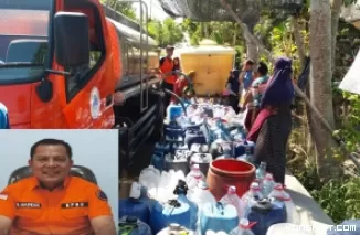 BPBD Tulungagung kirim bantuan air bersih ke warga yang terdampak kekeringan (Foto: Kalaksa BPBD Tulungagung Robinson Nadeak)