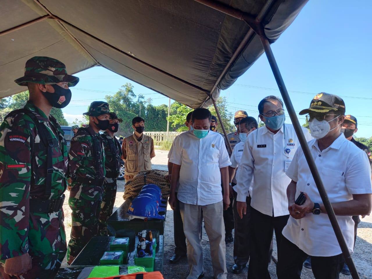 Rapat Koordinasi Teknis Persiapan Uji Dokumen Rencana Kontijensi Bencana Gempabumi dan Tsunami, di halaman Masjid Raya, Padang Pariaman, Rabu (2122020). | Halonusa