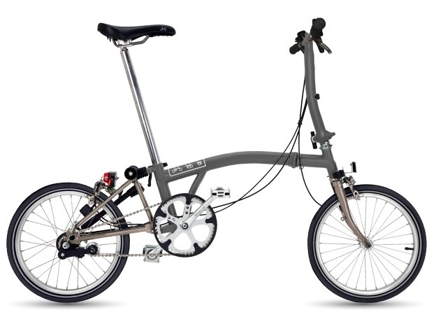 Sepeda Lipat Brompton Folding Bike 16" S2E Graphite Metallic | Tokopedia | Halonusa