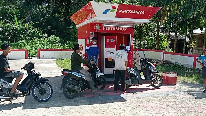 Pertashop 1P25385 yang berada di Kepulauan Mentawai, Sumbar. (Foto: Pertamina)