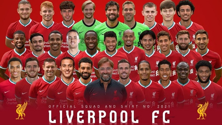 Squad The Reds. bola.com