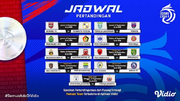 Daftar Jadwal pertandingan pekan Ketiga  Liga 1 2021.(Sumber: LIB)