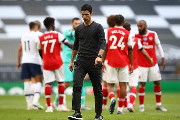 Arteta gagal membawa Arsenal ke kasta tertinggi sepak bola dunia,(Foto: Reuater)