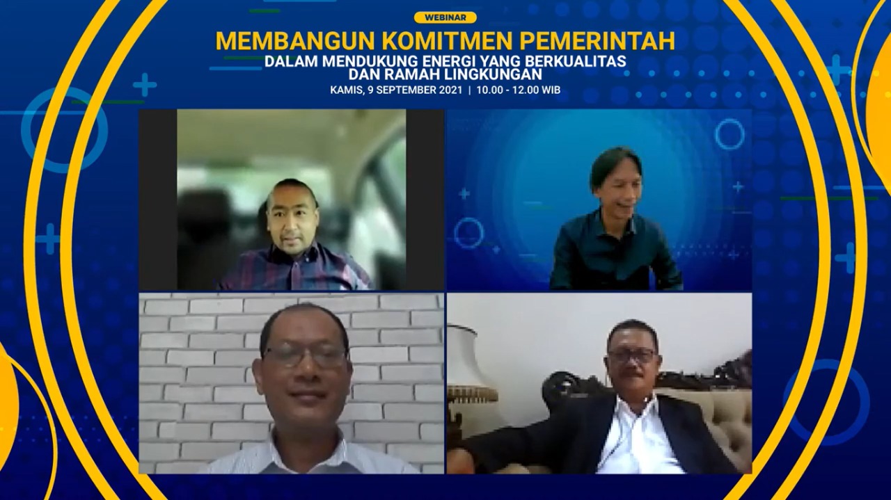 Webinar Membangun Komitmen Pemerintah Dalam Mendukung Energi Yang Berkualitas dan Ramah Lingkungan. (Foto: Dok. Pertamina)