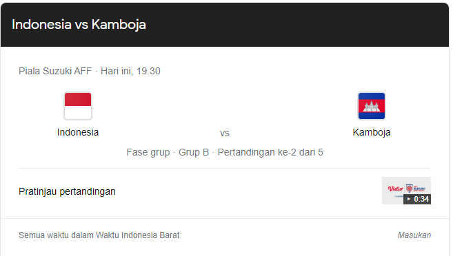 Indonesia vs Kamboja