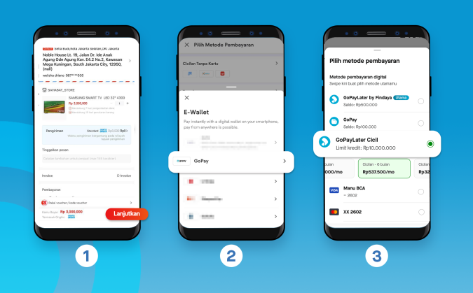 Cara Bertransaksi Menggunakan GoPayLater Cicil dan Perbedaan(Foto: Gojek/Halonusa)