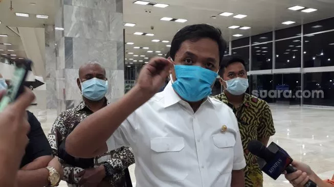 Anggota Komisi III DPR RI Fraksi Gerindra Habiburokhman. (Suara.com/Novian Ardiansyah)