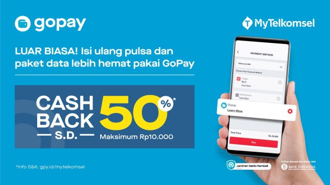 Promo MyTelkomsel Februari 2022: Dapatkan Cashback Hingga 50 Persen(Foto: Gojek/Halonusa)