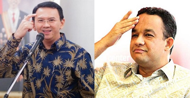 Ahok alias Basuki Tjahaja Purnama dan Anies Baswedan. (Foto: Istimewa)