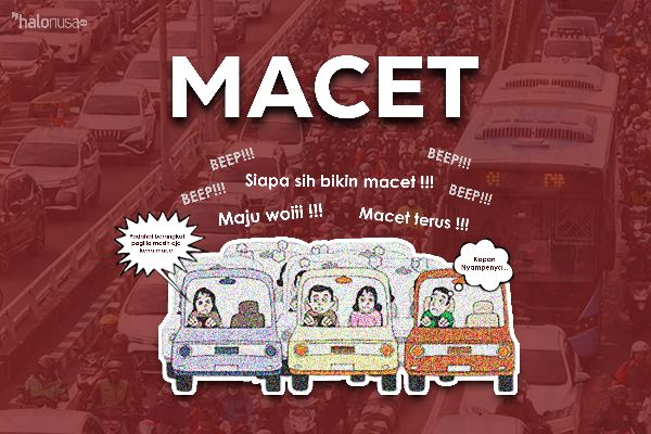 Design Foto Macet (Ilustrator: Yurico Andani/Halonusa)