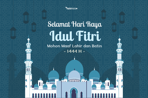 Design Idul Fitri  (Ilustrator Ryan Ramadi/Halonusa)