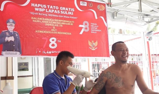 Program hapus tato di Lapas Suliki. 