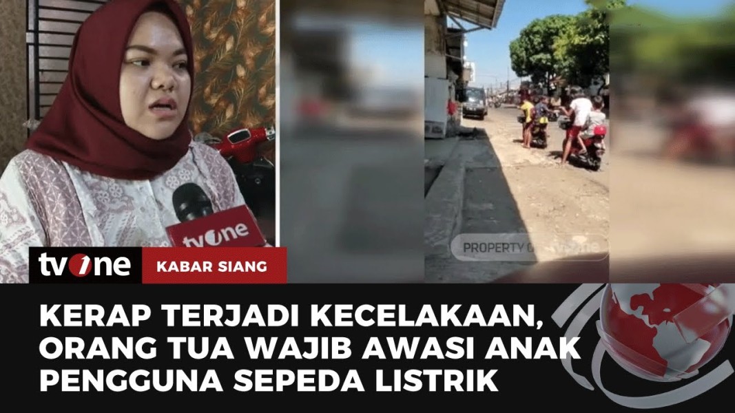 Marak kecelakaan anak pengguna sepeda listrik. (Foto: YouTube tvOne)