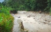 Luapan sungai di Pasaman. (Foto: tangkapan layar)