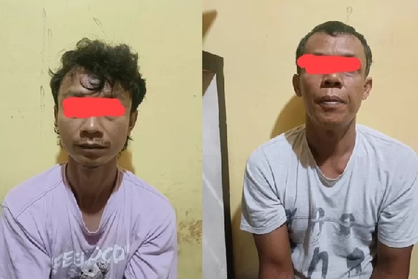 Dua maling di gudang rempah Payakumbuh ditangkap polisi. (Foto: istimewa)