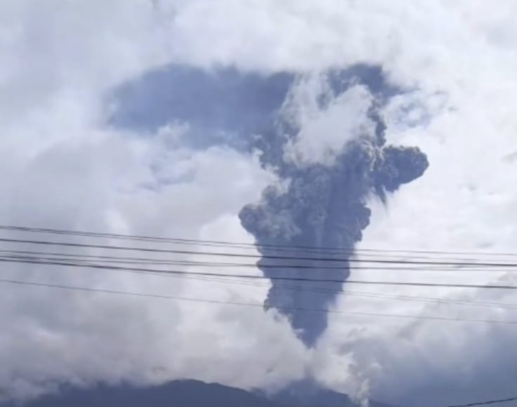 Gunung Marapi meletus pada Minggu, 3 Desember 2023.